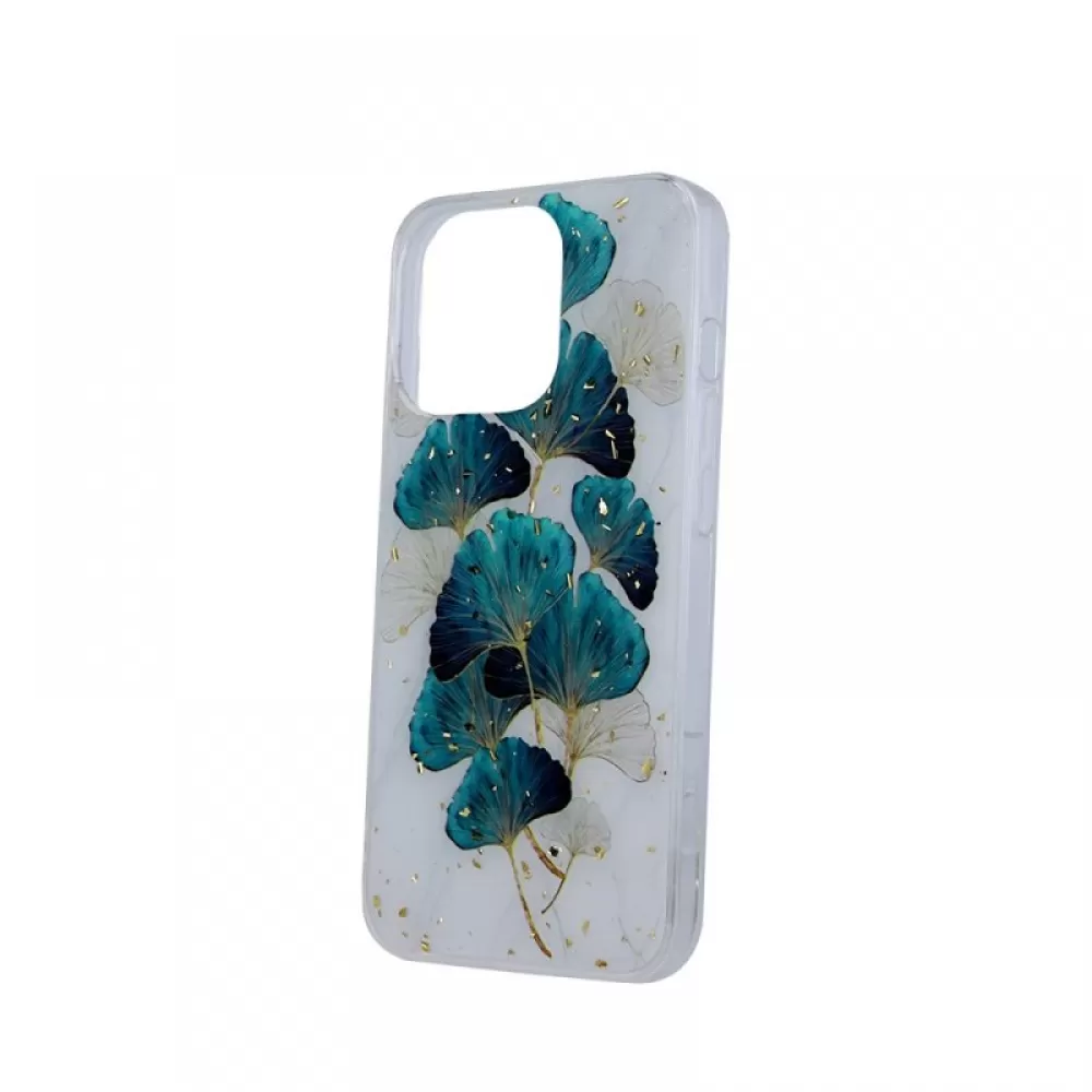 Futrola GOLD GLAM za iPhone 15 Pro (6.1) leaves