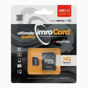 IMRO Memorijska kartica Micro SD 128GB 100MB/s UHS-3 sa adapterom SD