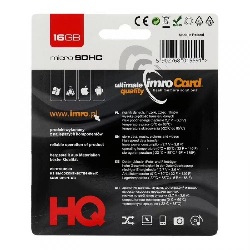 IMRO Memorijska kartica Micro SD 16GB