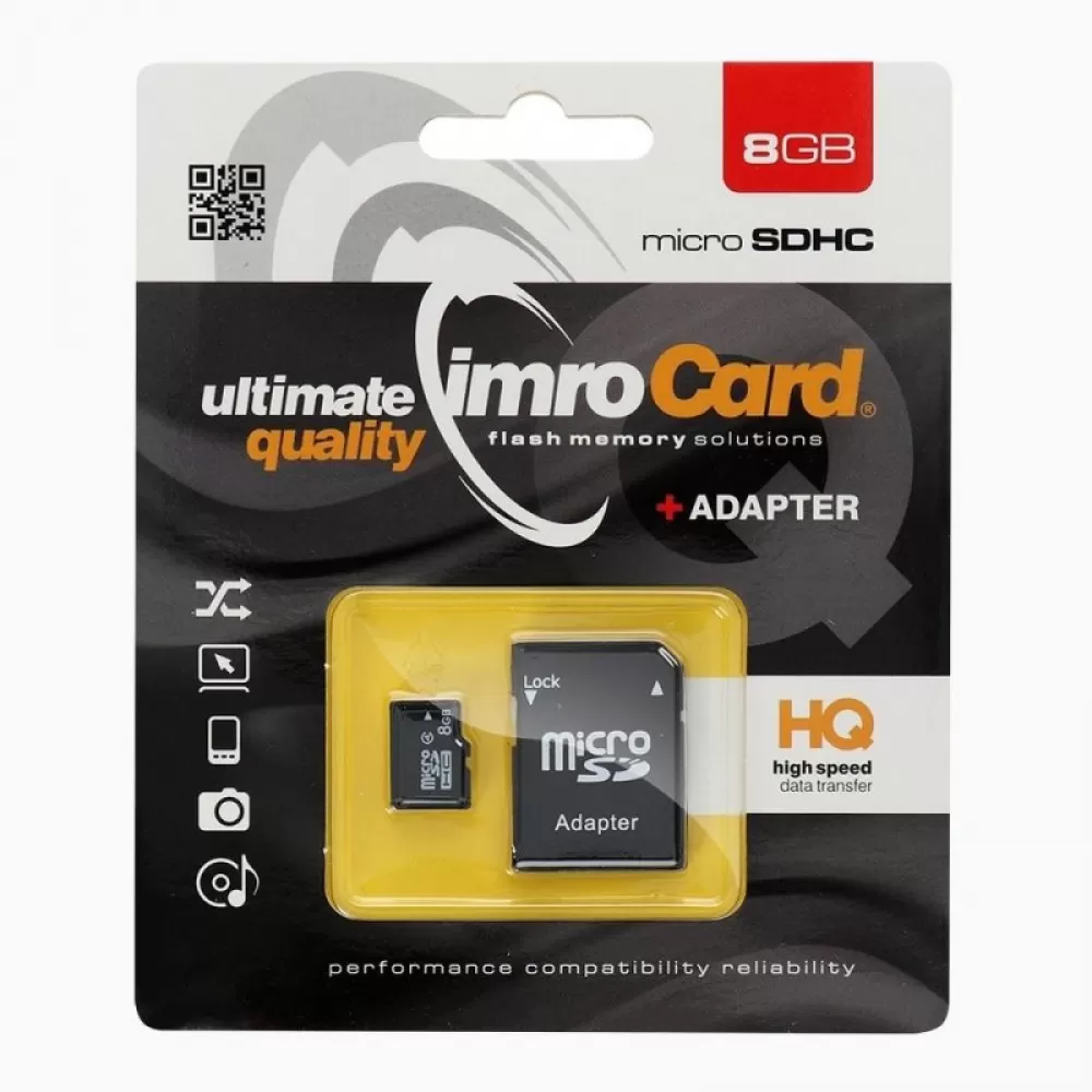 IMRO Memorijska kartica Micro SD 8GB sa adapterom SD