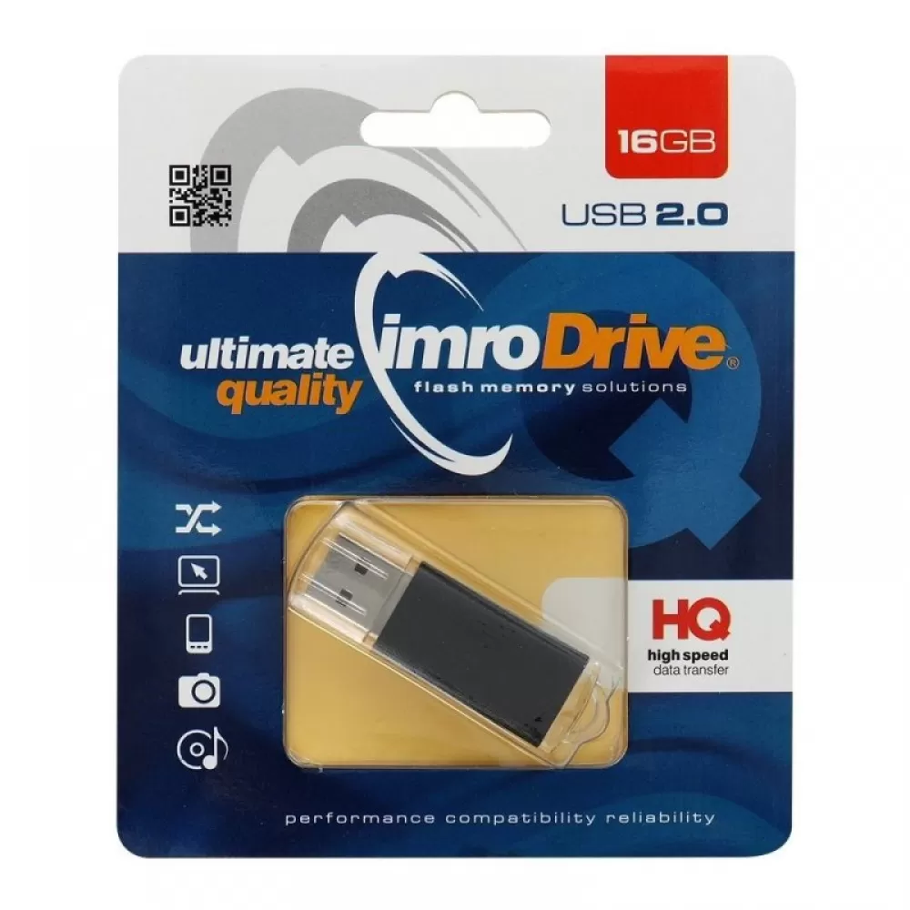 IMRO USB fles BLACK 16GB USB 2.0