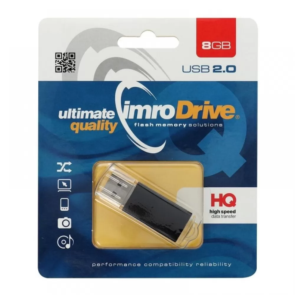 IMRO USB fles BLACK 8GB USB 2.0