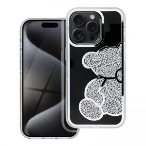 Futrola TEDDY BEAR za iPhone 16 Pro (6.3) srebrna