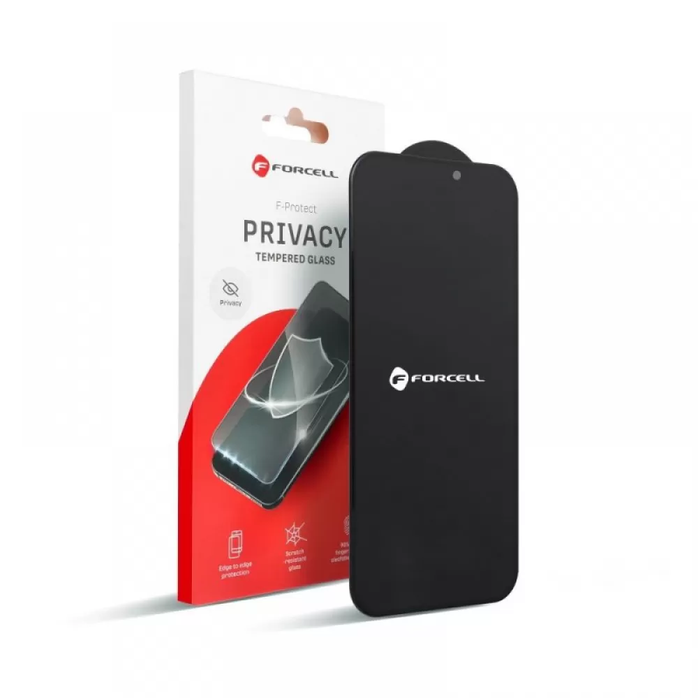 Zastitno staklo Forcell Privacy za iPhone 15 Pro (6.1) crna