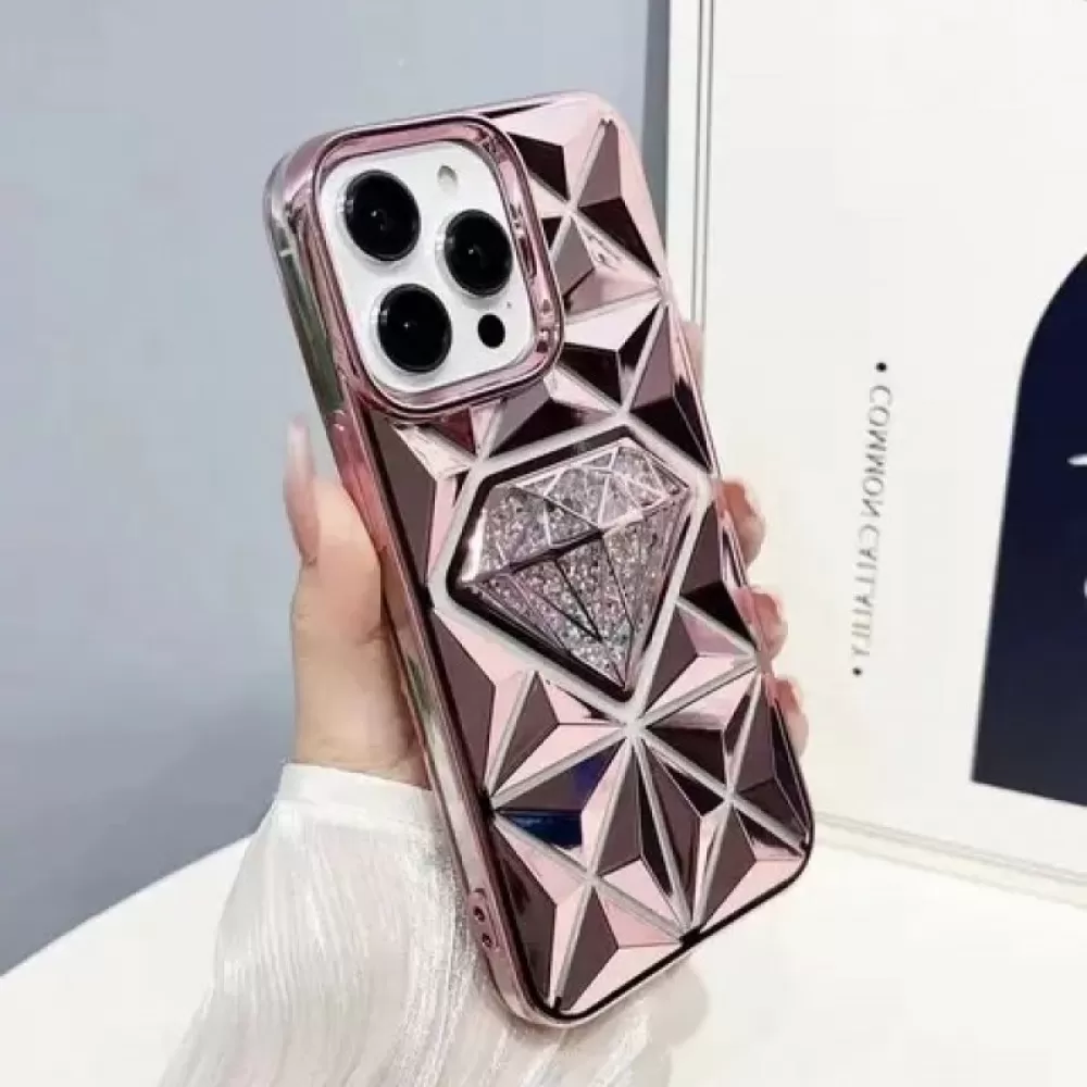 Futrola 3D DIAMOND za iPhone 14 Pro Max (6.7) roze