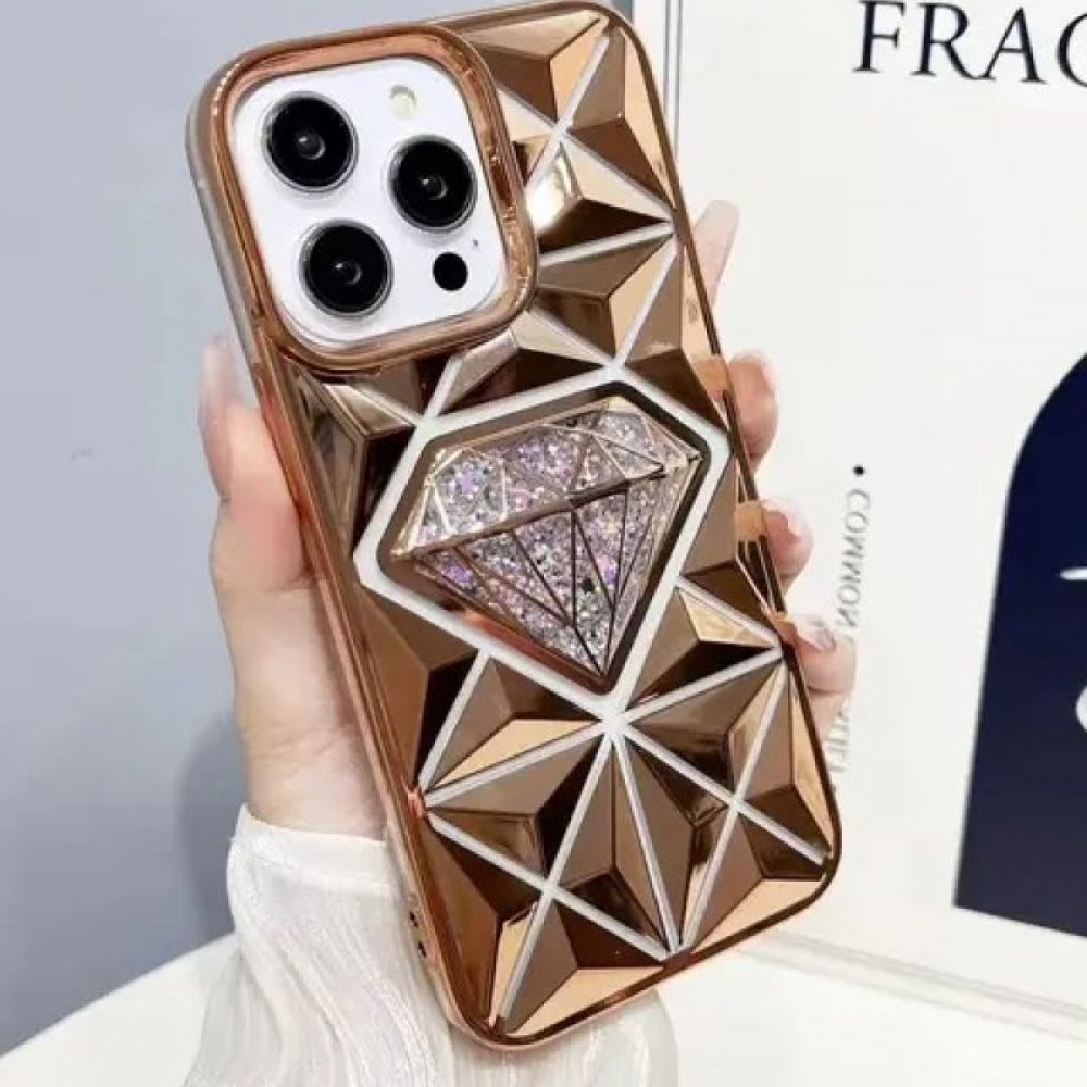 Futrola 3D DIAMOND za iPhone 14 Pro Max (6.7) zlatna