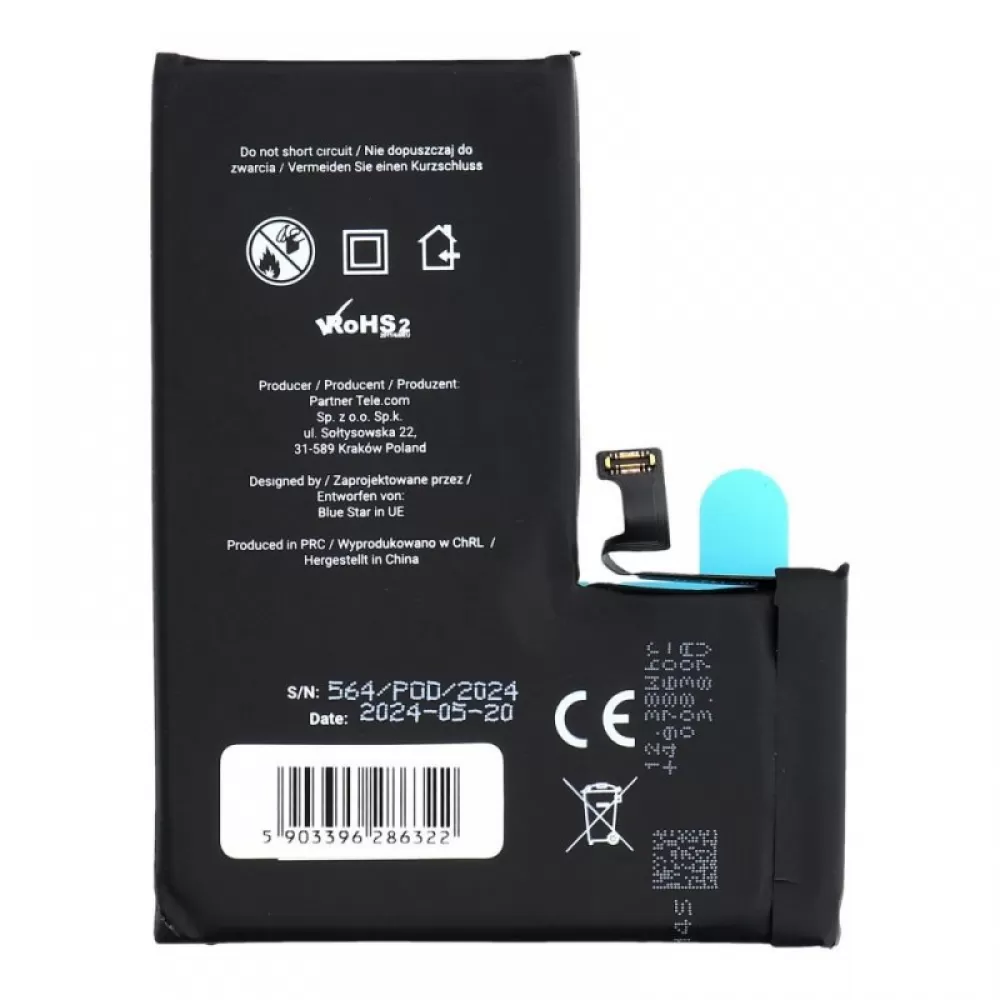 Baterija BLUE STAR HQ za iPhone 14 Pro 3200mAh