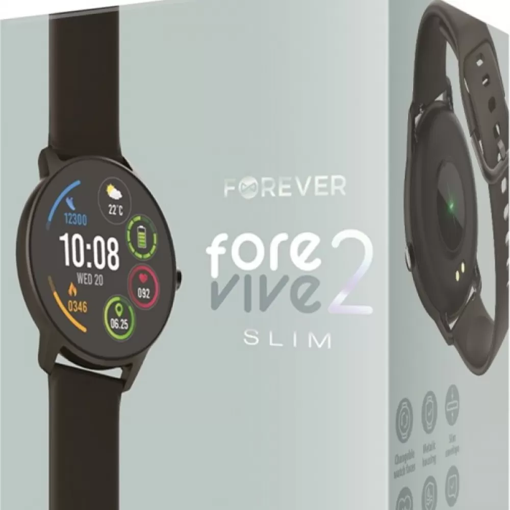 Forever pametni sat ForeVive 2 Slim SB-325 crni