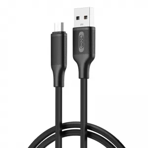 XO kabal NB265 USB - microUSB 1,0m 2,4A crni