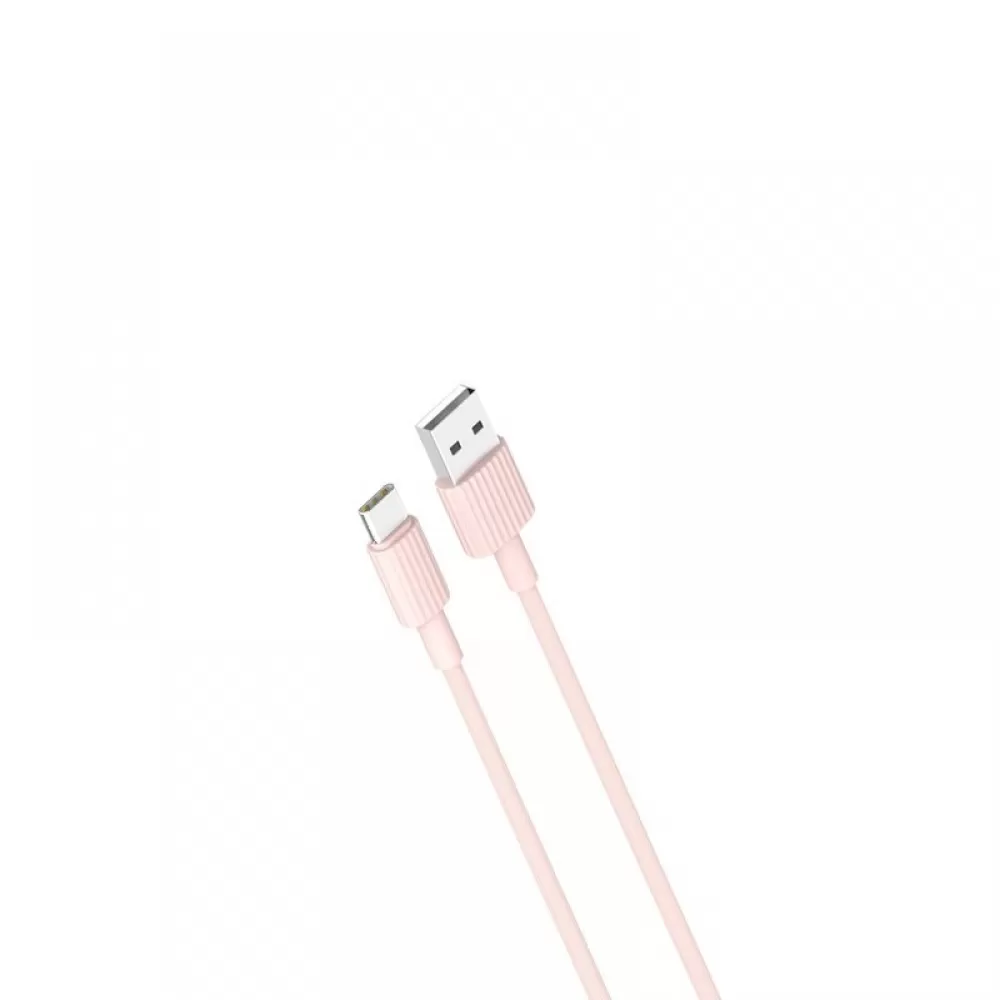 XO kabal NB156 USB - USB-C 1,0 m 2,4A roze