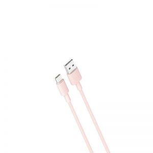 XO kabal NB156 USB - USB-C 1,0 m 2,4A roze