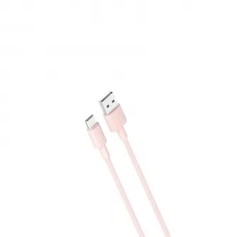 XO kabal NB156 USB - USB-C 1,0 m 2,4A roze