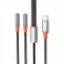 XO kabal audio 2in1 NB- R269B 3.5mm USB-C - socket 3.5mm jack / socket 3.5mm jack 1,2 m crni