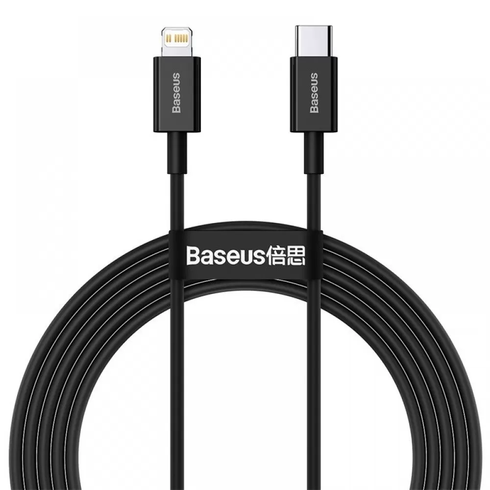 USB kabal Baseus Superior PD USB-C na Lightning 2m 20W crni