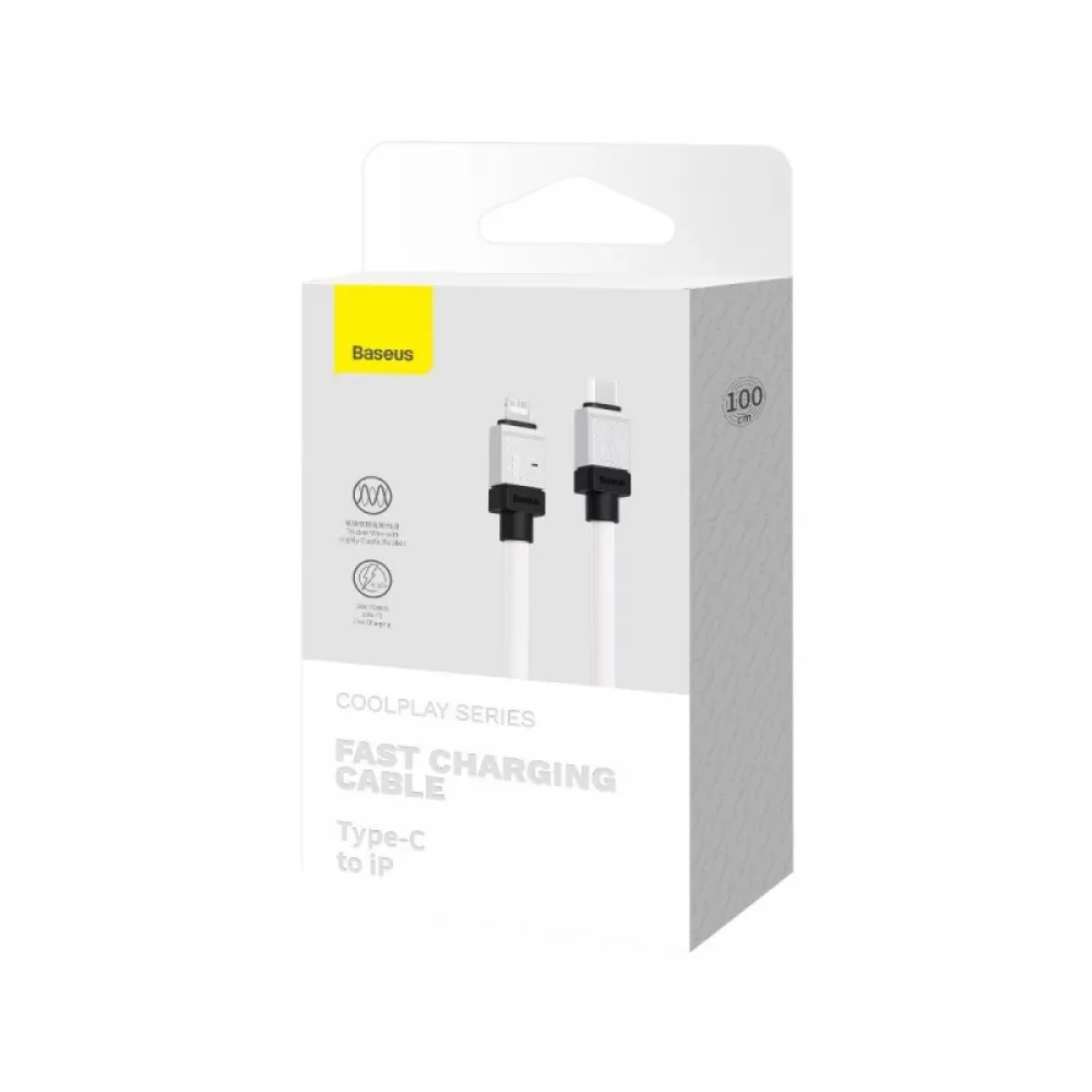 USB kabal Baseus CoolPlay USB-C na Lightning 1m 20W beli