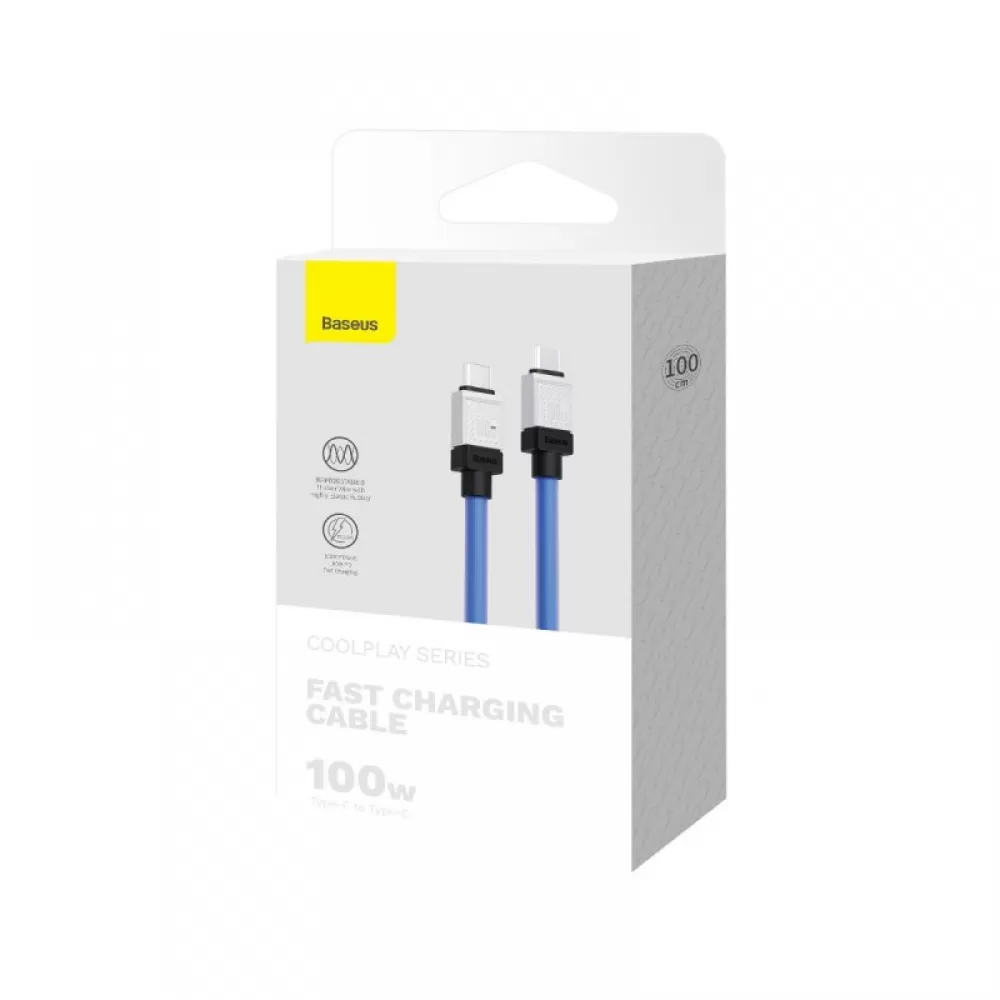 USB kabal Baseus CoolPlay USB-C na USB-C 1m 100W plavi