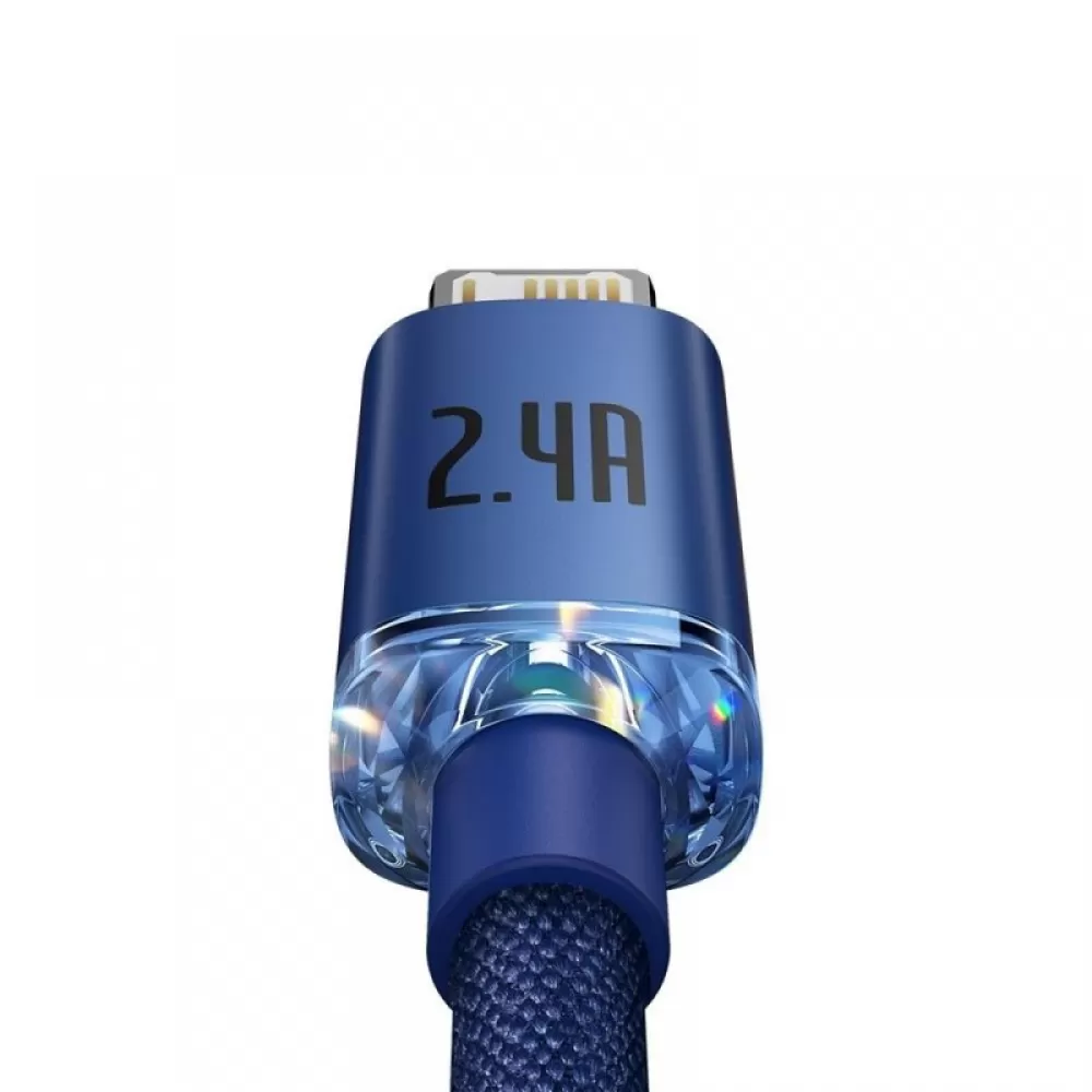 USB kabal Baseus Crystal Shine USB na Lightning 1,2 m 2,4A plavi