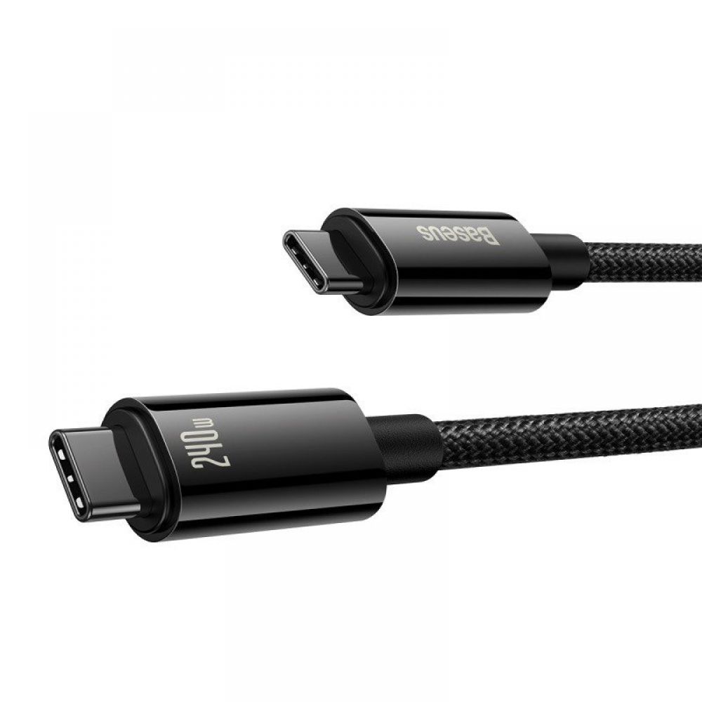 USB kabal Baseus Tungsten PD USB-C na USB-C 1m 240W crni