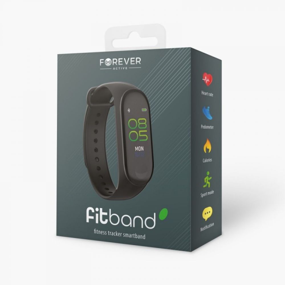 Pametna narukvica Forever Fitband SB-50 crna