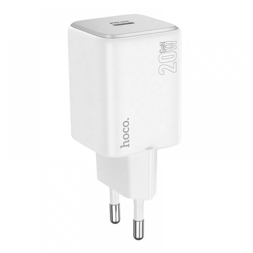 Adapter (Kucni punjac) HOCO. N40 Type C QC PD 20W beli