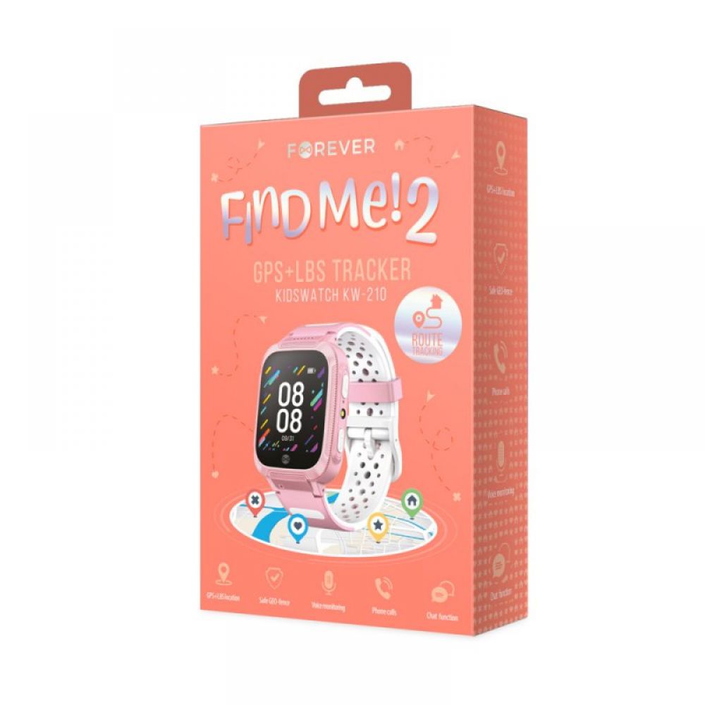 Forever pametni sat GPS Kids Find Me 2 KW-210 pink