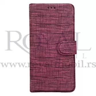 Futrola TEXTILE FLIP za Huawei Y6 2019 ljubicasta --B155 --R121 --C108 --B95