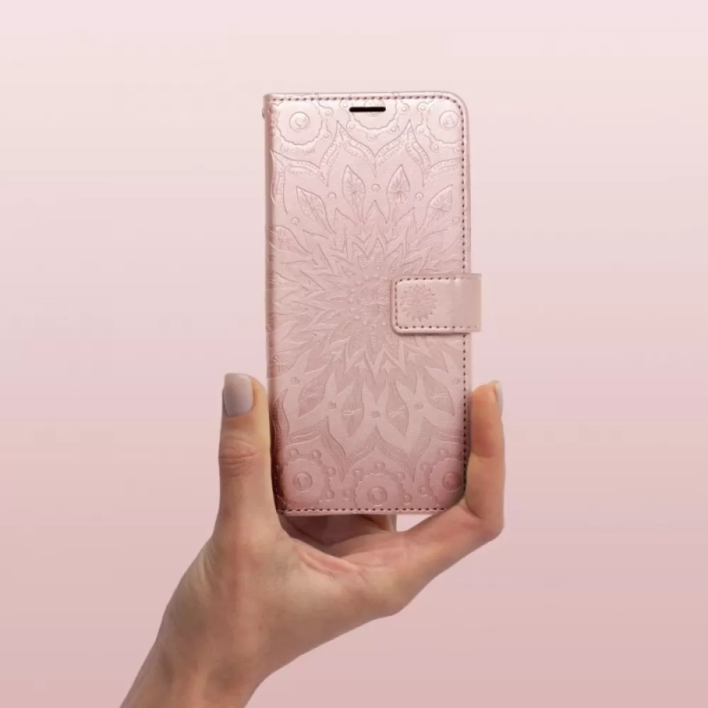 Futrola flip MEZZO BOOK za Samsung S25 Plus mandala rose gold