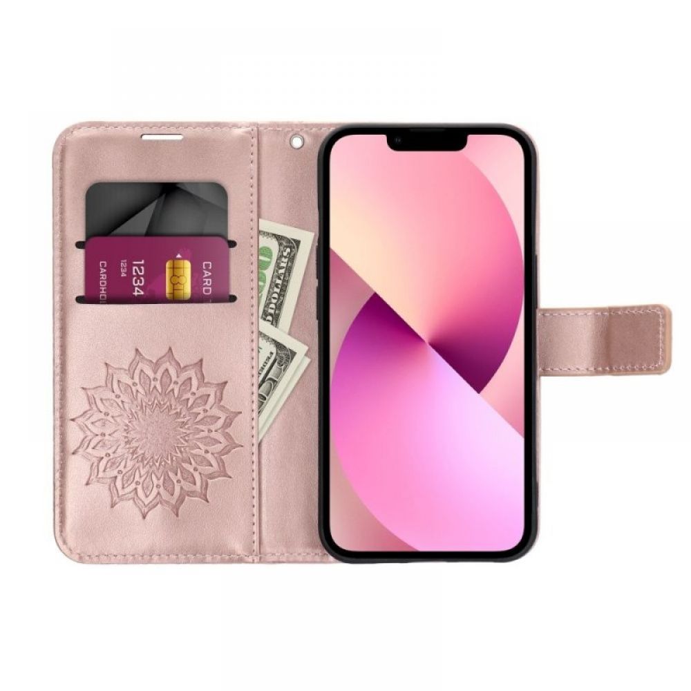 Futrola flip MEZZO BOOK za Samsung S25 Ultra mandala rose gold