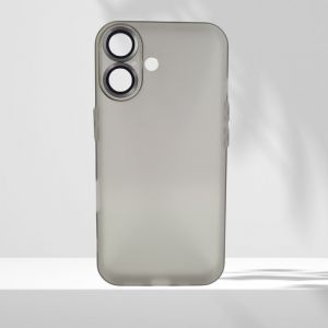 Futrola MATTE silikon sa zastitom za kameru za iPhone 16 Pro (6.3) siva