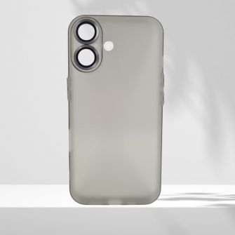 Futrola MATTE silikon sa zastitom za kameru za iPhone 16 Pro (6.3) siva