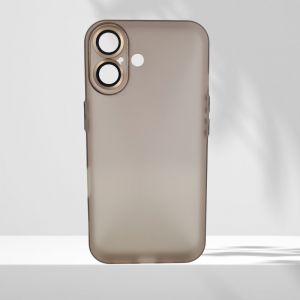 Futrola MATTE silikon sa zastitom za kameru za iPhone 16 Pro (6.3) braon