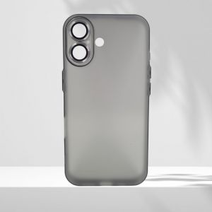 Futrola MATTE silikon sa zastitom za kameru za iPhone 16 Pro (6.3) tamno siva