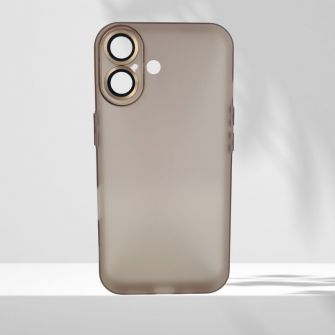 Futrola MATTE silikon sa zastitom za kameru za iPhone 16 Pro Max (6.9) braon