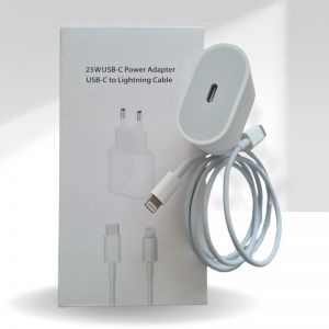 Kucni punjac za iPhone 14/13/12/11 PD Fast charger 20W 5A HQ REZ RE-40 sa kablom Type C na Lightning beli