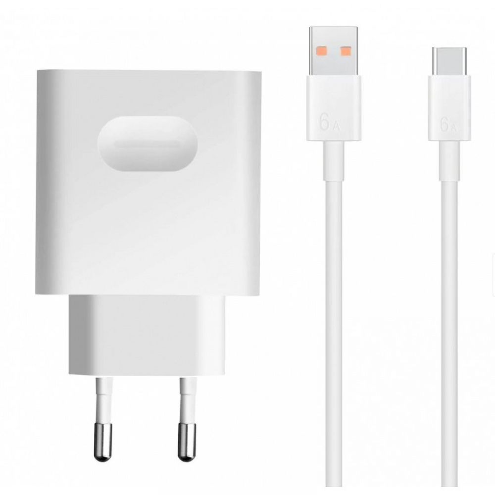 Kucni punjac Huawei HW-110600E02 (bez pakovanja) 66W, 6A, 1 x USB-A, sa USB-C kablom beli