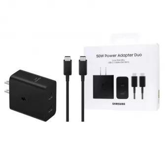 Kucni punjac Samsung 50W, 3A, 2 x USB-C, sa USB-C kablom  EP-T5020XBEGEU crni