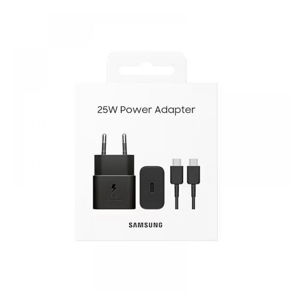 Kucni punjac Samsung 25W, 3A, 1 x USB-C, sa USB-C kablom  EP-T2510XBEGEU crni