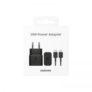 Kucni punjac Samsung 25W, 3A, 1 x USB-C, sa USB-C kablom  EP-T2510XBEGEU crni