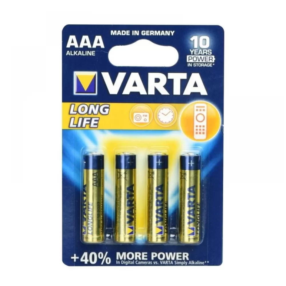 VARTA alkalna baterija R3 (AAA) Longlife 4 kom