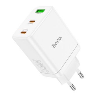 Kucni punjac (adapter) Hoco. N33 2 x Type C + USB A PD QC3.0 3A 35W beli  