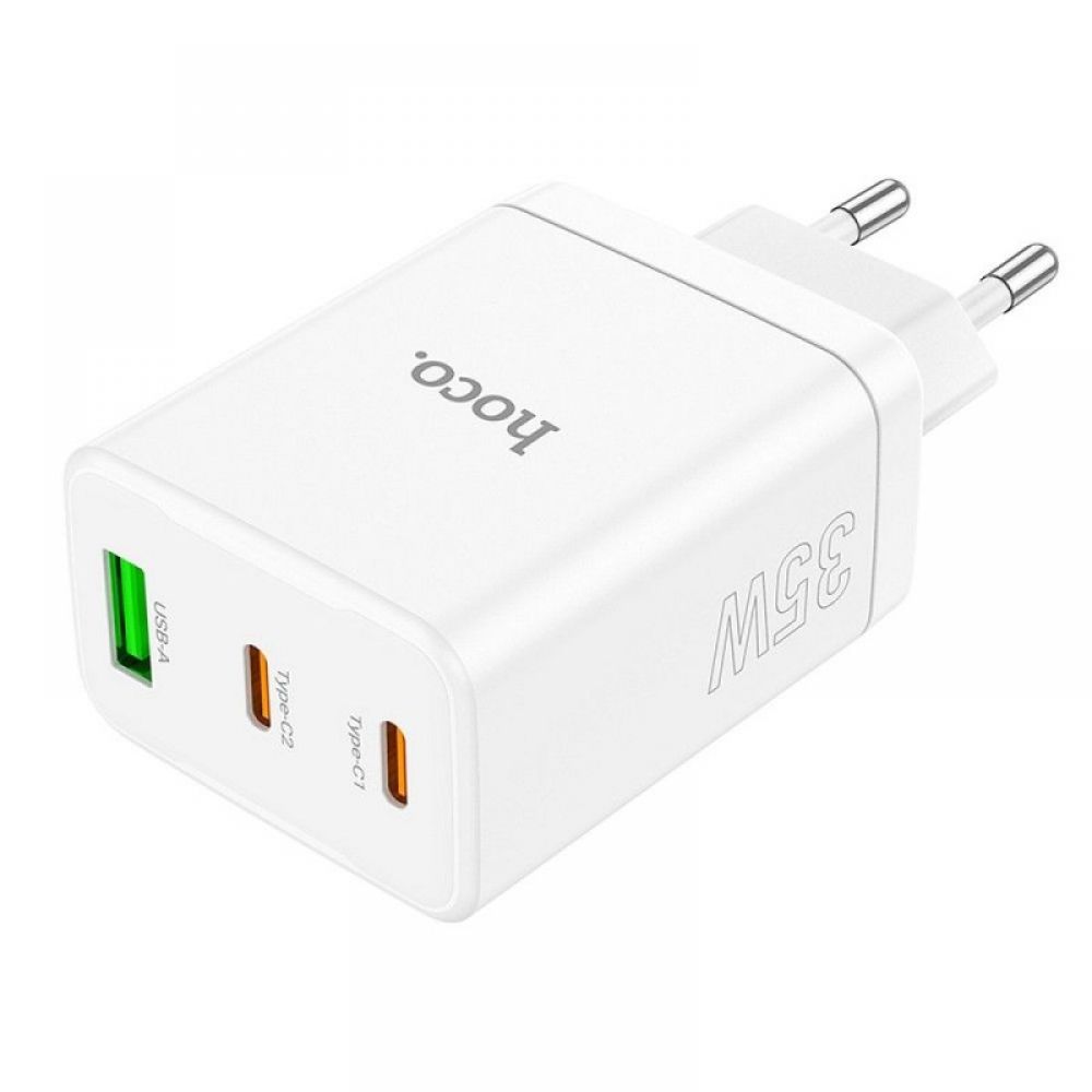 Kucni punjac (adapter) Hoco. N33 2 x Type C + USB A PD QC3.0 3A 35W beli  