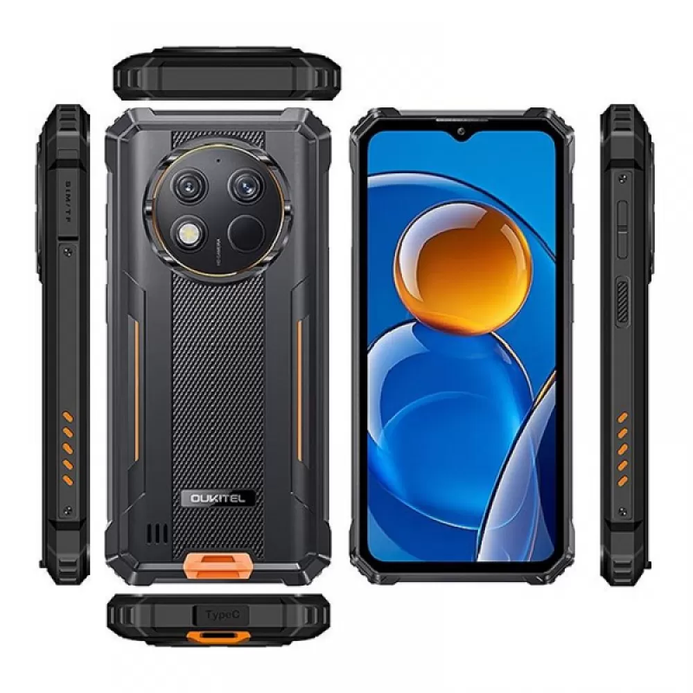 Mobilni telefon OUKITEL G1 Rugged Smartphone 6+18GB / 256GB / 10600mAh / Android14 crno-narandzasti