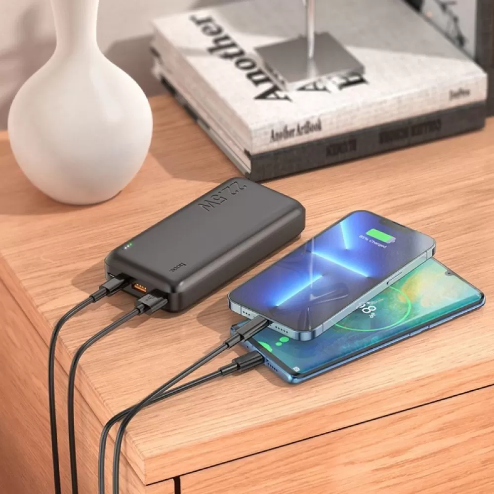 HOCO powerbank 20000 mAh PD QC 3A 22,5W J101A crni