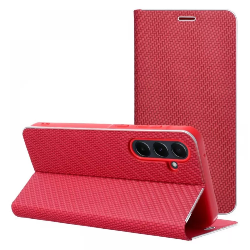 Futrola flip LUNA BOOK CARBON za Samsung A56 5G plava