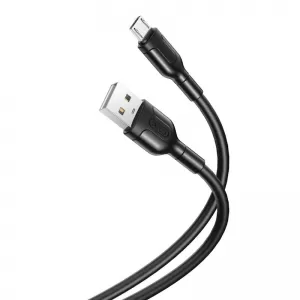 XO kabl NB212 USB - microUSB 1.0 m 2.1 A crni