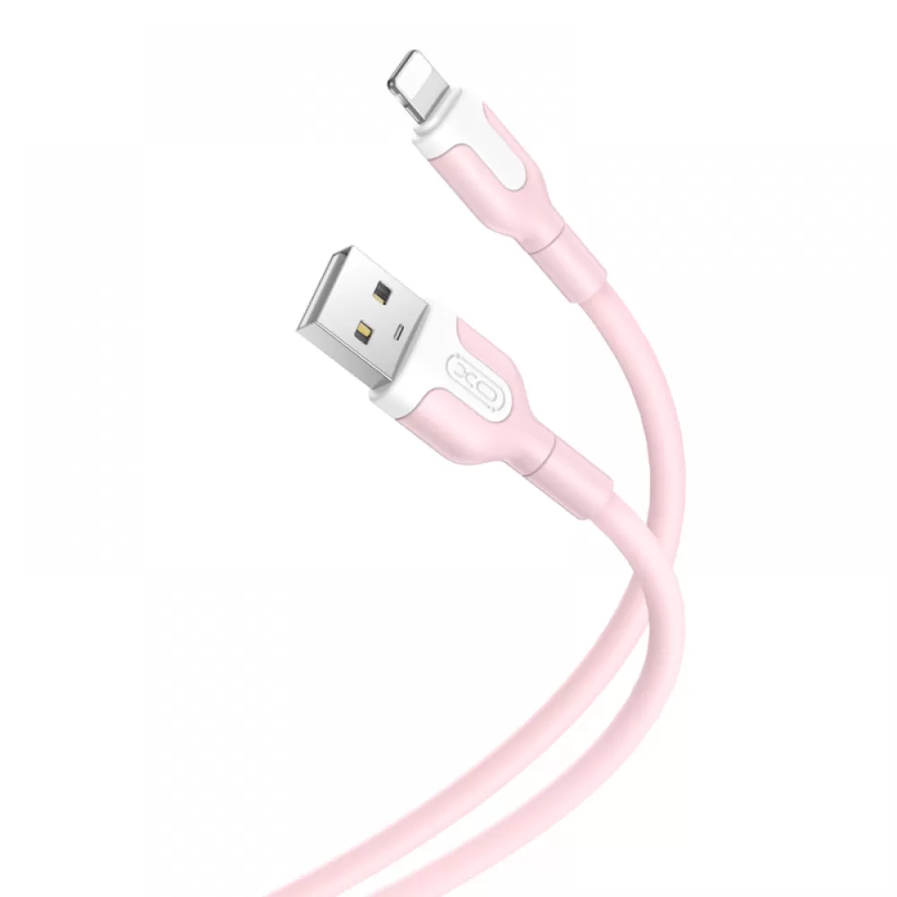 XO kabl NB212 USB - Lightning 1.0 m 2.1 A roze