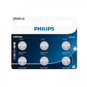 Baterija PHILIPS CR2032 litijumska 6 kom Blister