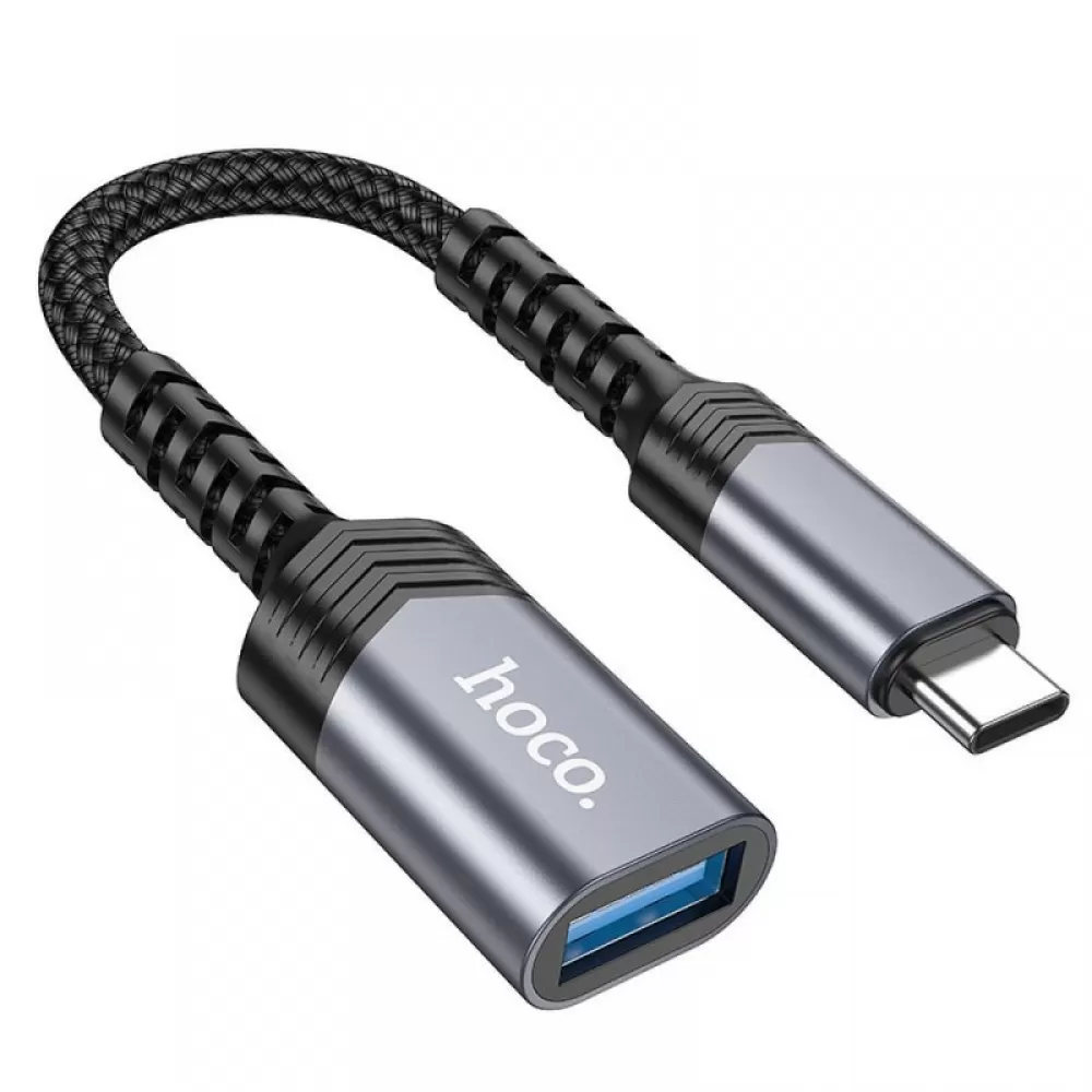 HOCO adapter OTG Type C (muski) na USB A (zenski) 3.0 4A UA24 crni