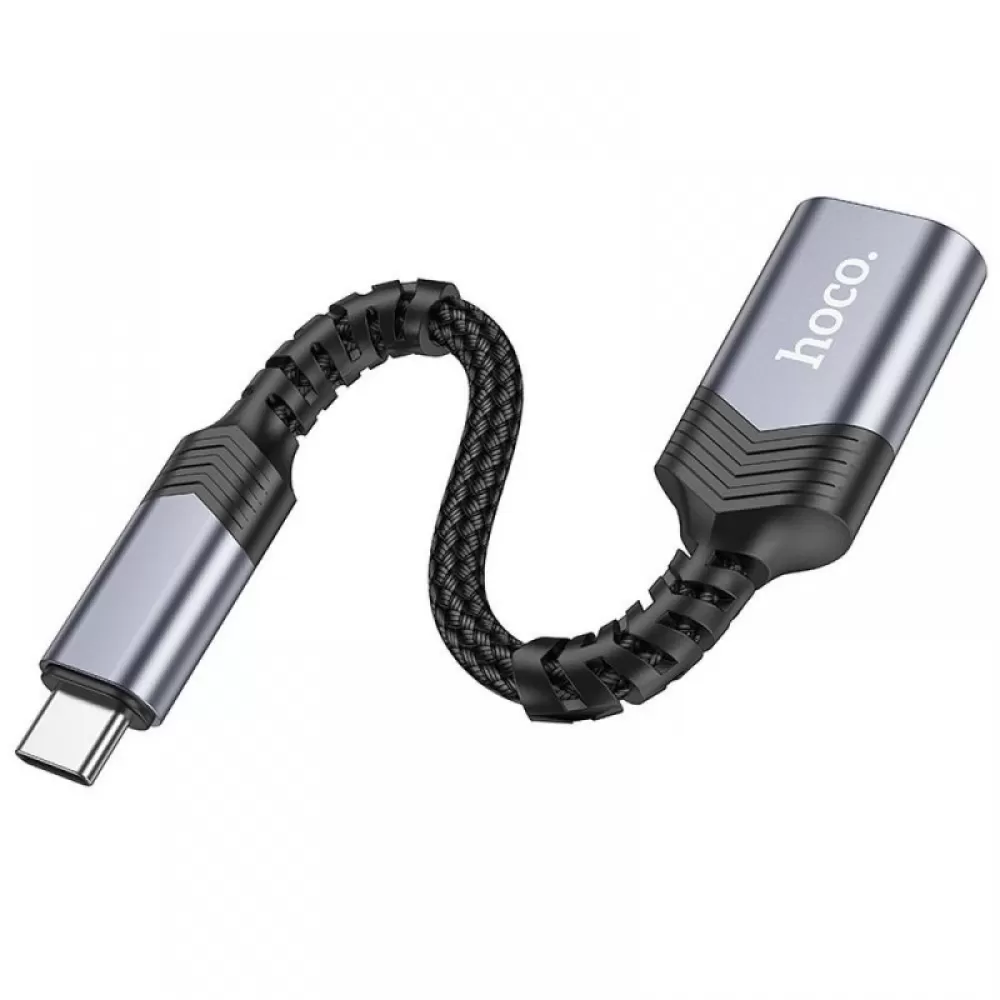 HOCO adapter OTG Type C (muski) na USB A (zenski) 3.0 4A UA24 crni