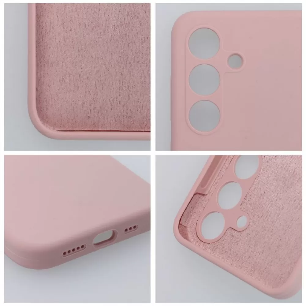 Futrola SILICONE 2mm za Samsung S25 puder roze